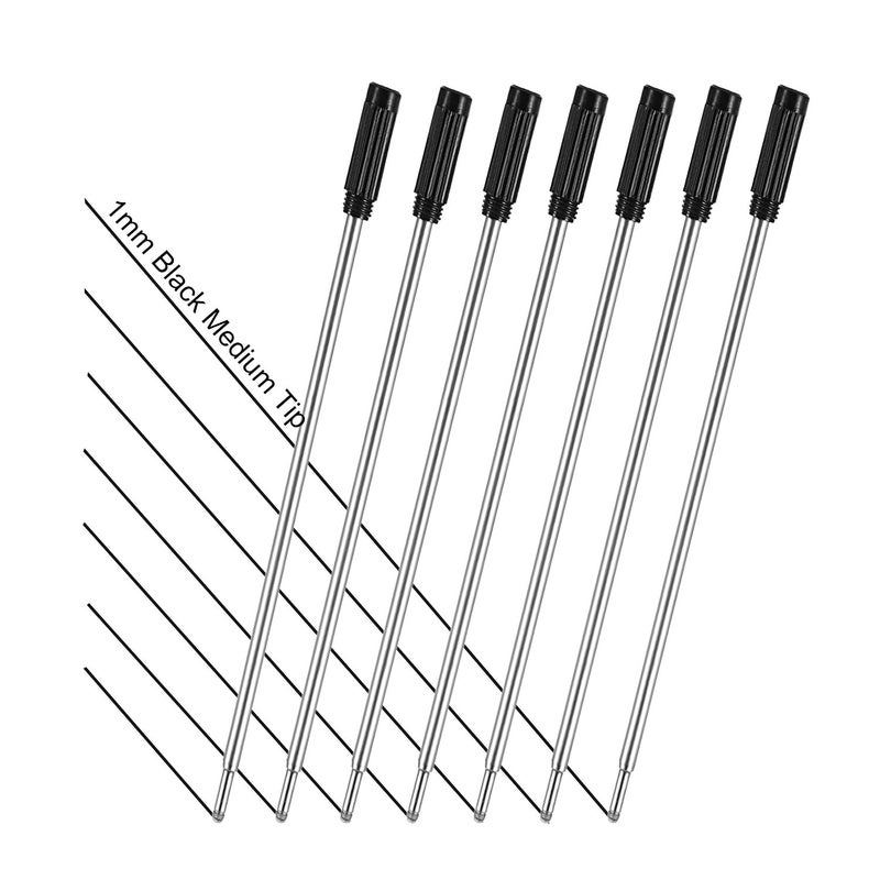 Jovitec 24 Pieces Replaceable Ballpoint Pen Refills Metal Pen Ink Refills Smooth Writing 4.5 Inch (11.6 cm) and 1 mm Medium Tip for Gifts Office(Black) - Image 3